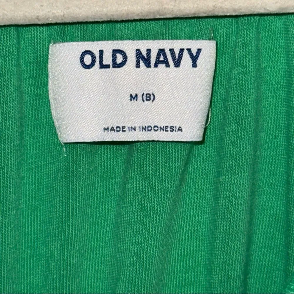 Old Navy size medium 8 Vibrant Green cut out bathing suit Romper cover